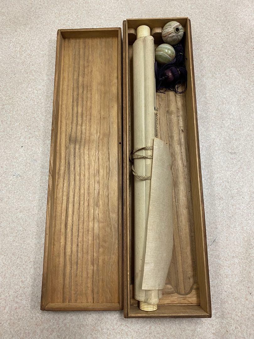 3-2274 掛軸　模写　伊藤若仲　鶏之図　双鶏