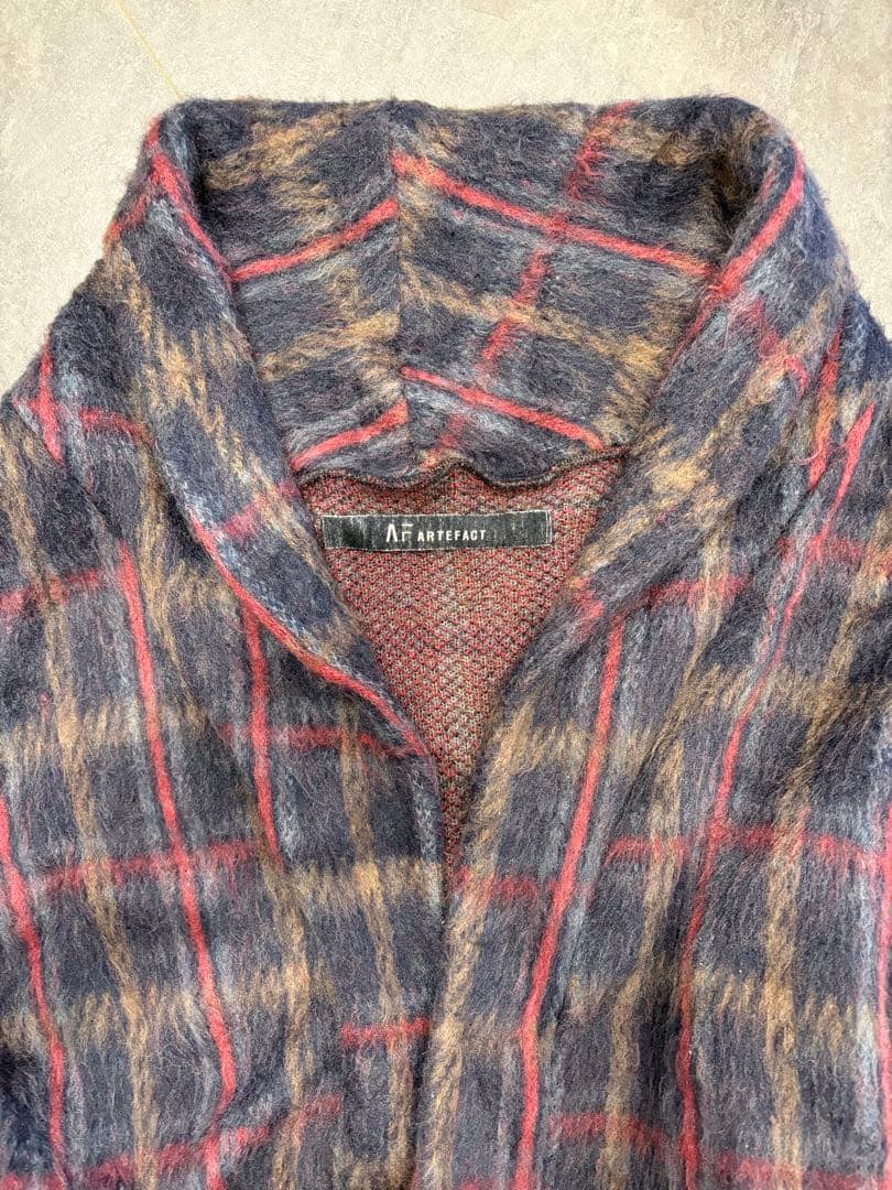 新品未使用 A.F ARTEFACT チェック柄 ロングガウンコート　サイズ1
