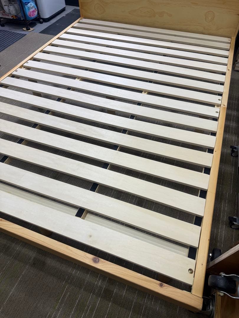 【洗浄消毒作業済】モダンデコ　ダブルサイズ　すのこベッド　フレーム