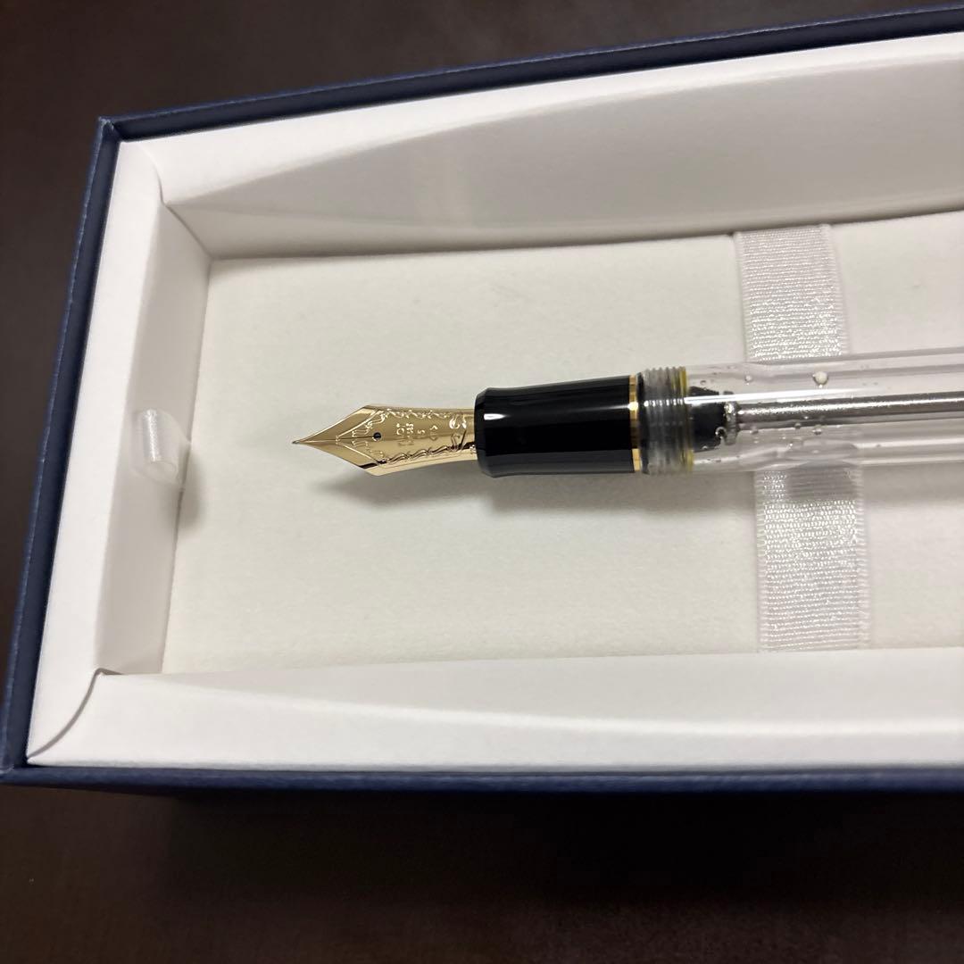 《*え様 PILOT カスタム823 透明軸　F 細字 パイロット