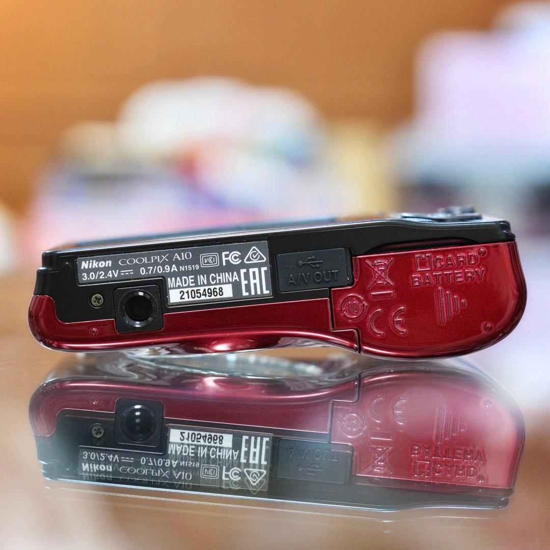 極美品 動作品 平成レトロ Y2K Nikon COOLPIX A10 RED