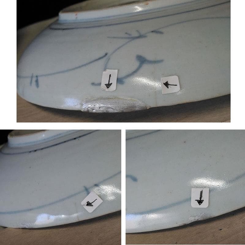 c655 古伊万里 くらわんか皿 染付