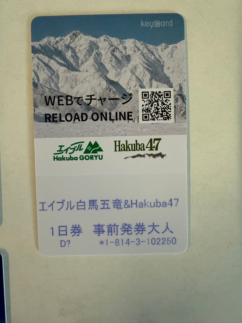 白馬47 ・エイブル白馬五竜 1日券 大人用
