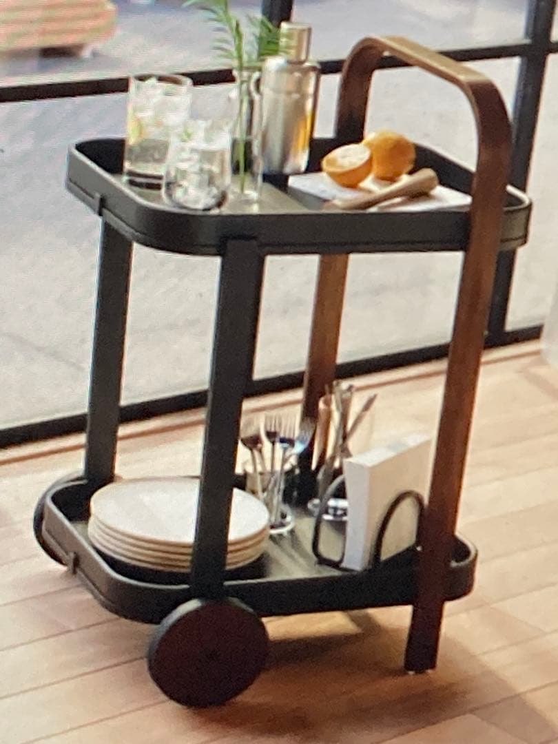 【未使用】Umbra ベルウッド サービングカート　ブラック/ウォルナット