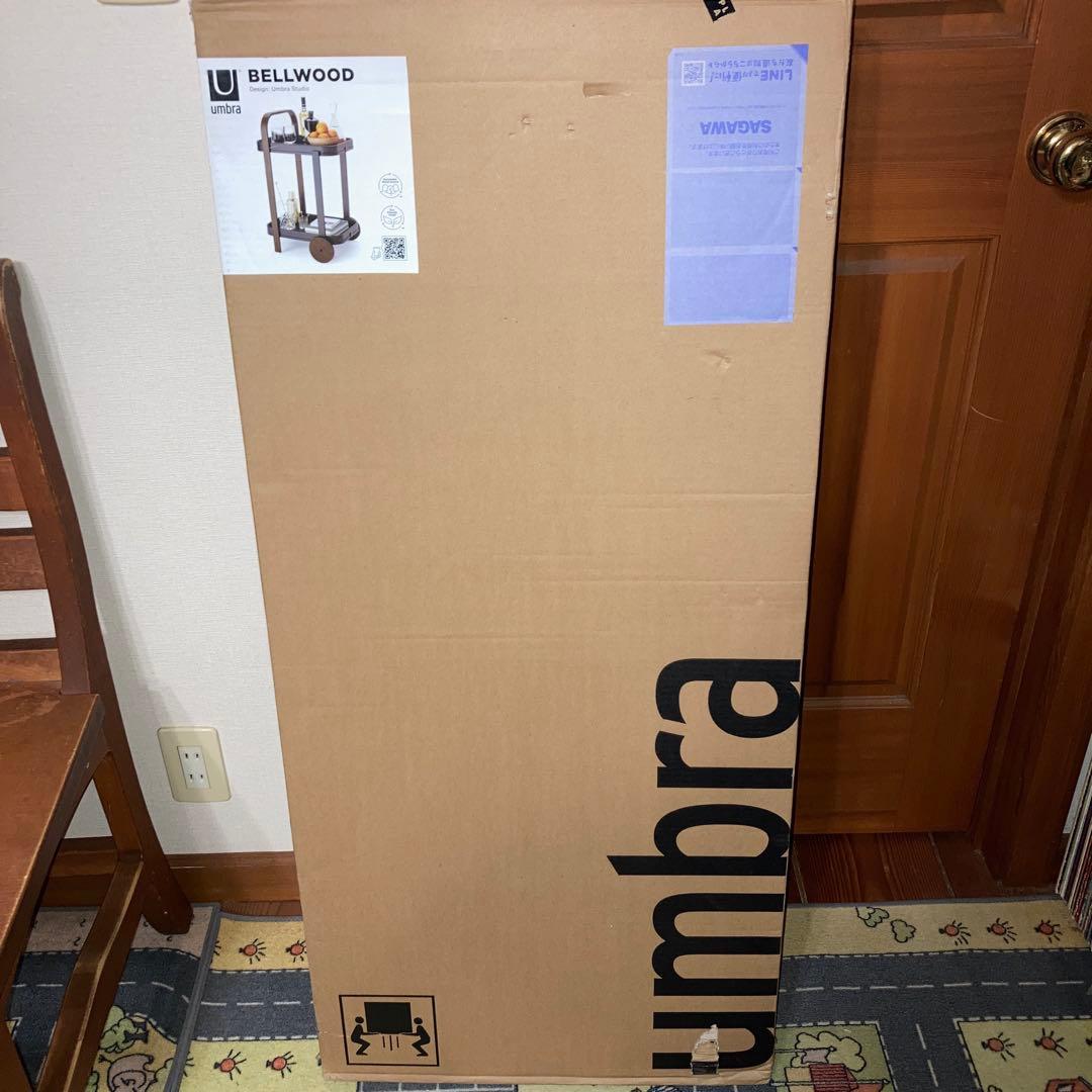 【未使用】Umbra ベルウッド サービングカート　ブラック/ウォルナット