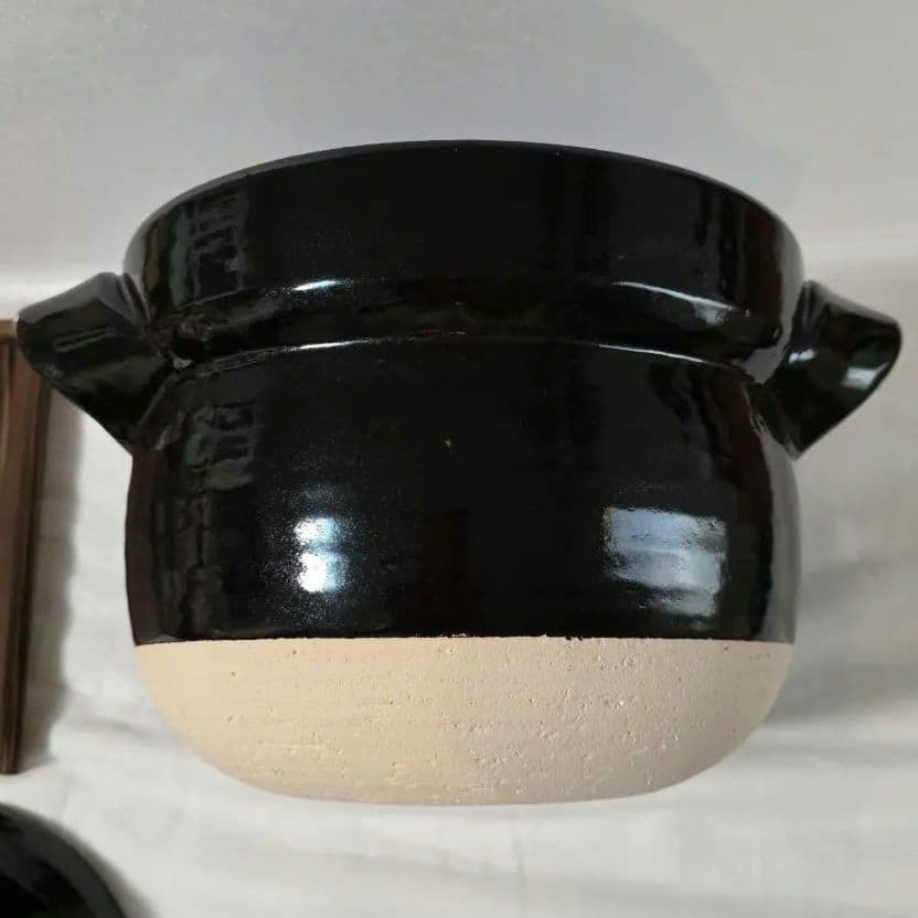信楽焼 ごはん鍋 5合炊き 黒釉 御飯鍋 ふっくら！