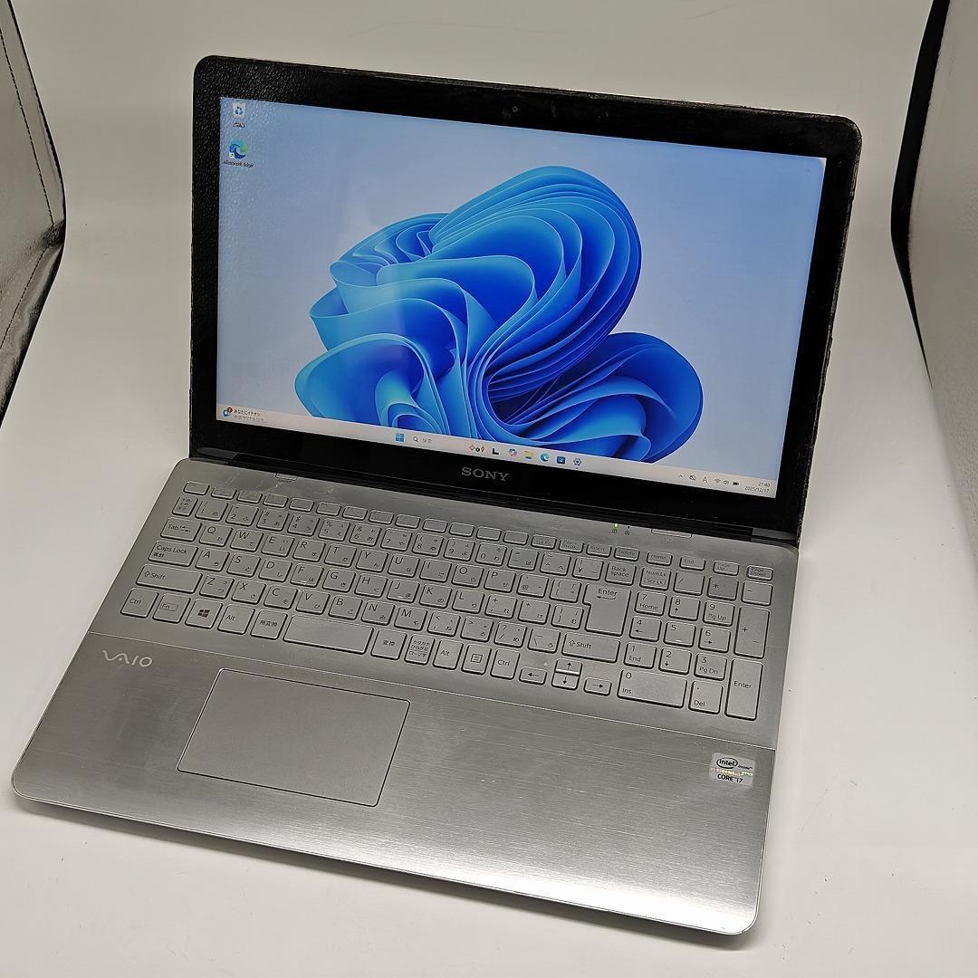 【VAIO】SVF 爆速i7 新品SSD512GB 12GB シルバーノートPC