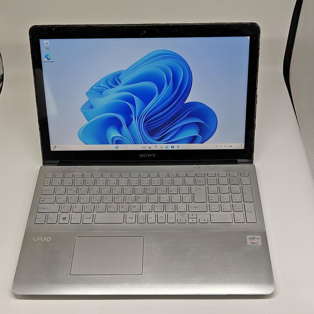 【VAIO】SVF 爆速i7 新品SSD512GB 12GB シルバーノートPC