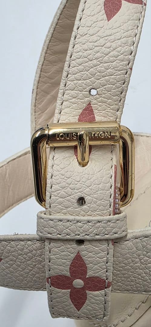 Louis Vuitton ウェッジサンダル ホワイト・ピンク