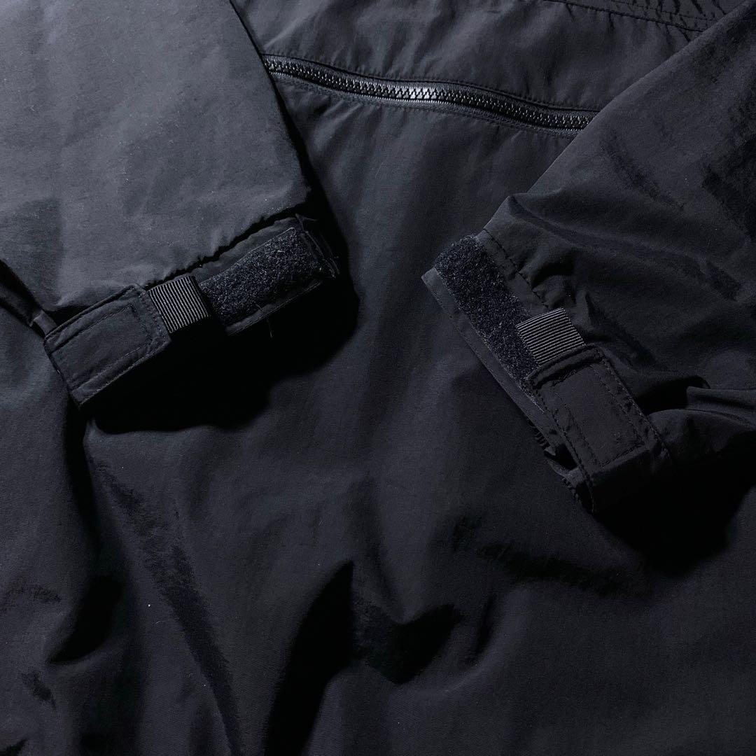 90s 00s WOOLRICH ナイロン アノラックパーカー 黒 ドローコード