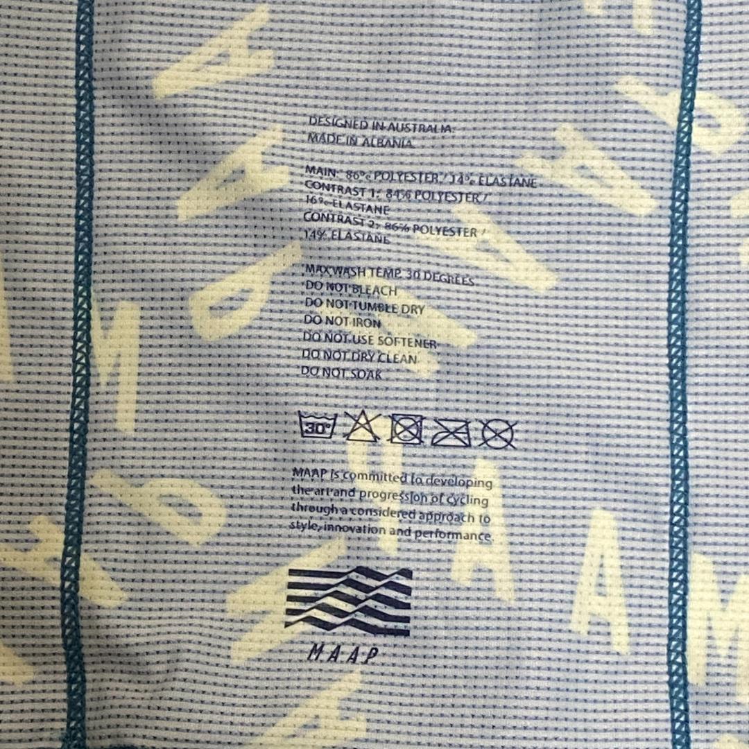 【美品】 チームフィット M 青×黄 サイクルジャージ