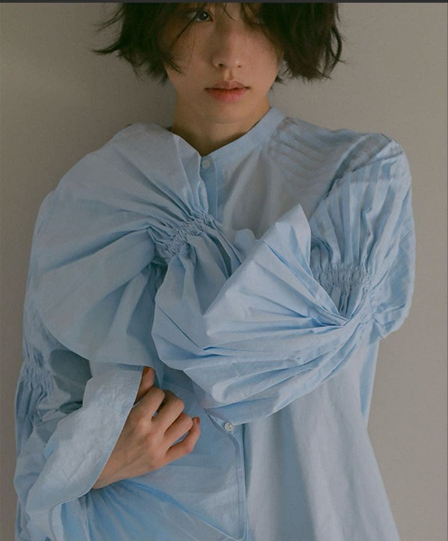 ETRE TOKYO キャンディスリーブタックシャツ ブラウス