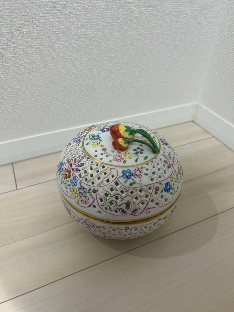 Herend ヘレンド　ボンボニエール　ファンタジー透かしボンボン入れ