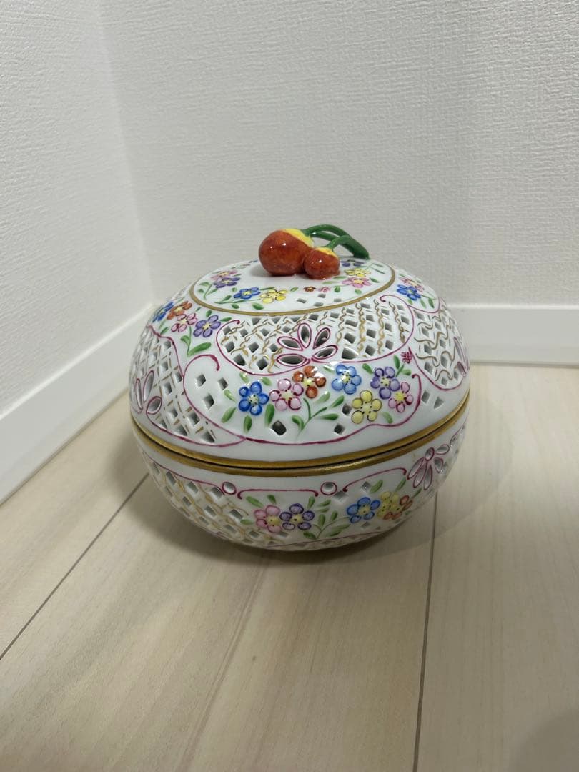 Herend ヘレンド　ボンボニエール　ファンタジー透かしボンボン入れ