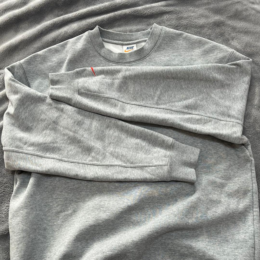 s*様 ★希少レア★NIKE ナイキ ゴツナイキ スウェット L グレー センタ