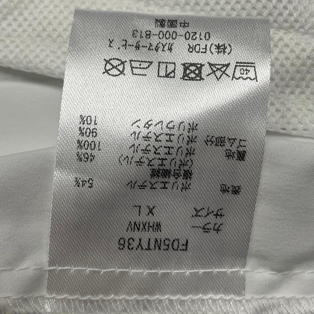 FIDRA ゴルフウェア ストレッチ ブロッキングジャケット XL 白×紺②
