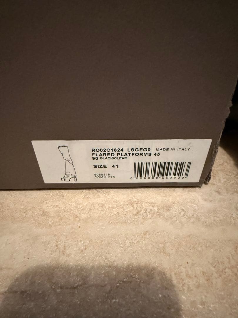 靴 Rick Owens Oblique kiss boots 41