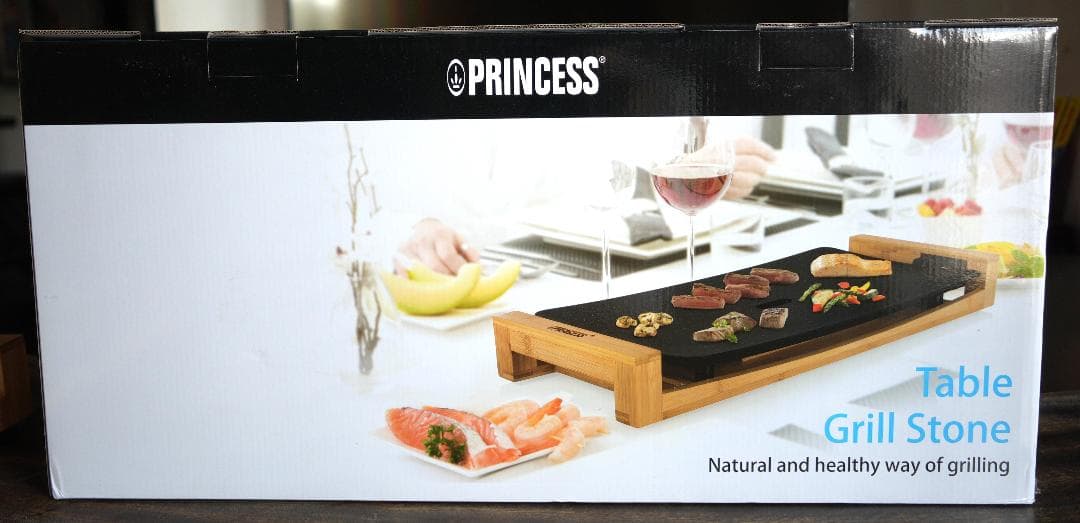 ＜美品＞PRINCESS テーブルグリルストーンブラック ストッパー＆蓋付