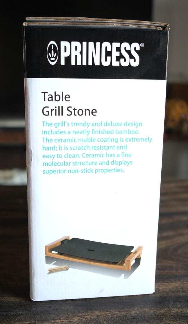 ＜美品＞PRINCESS テーブルグリルストーンブラック ストッパー＆蓋付