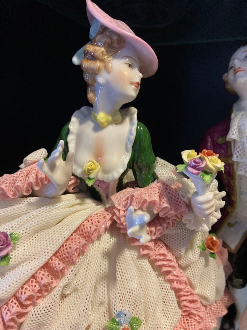 アイリッシュドレスデン　レースドール　貴族カップル