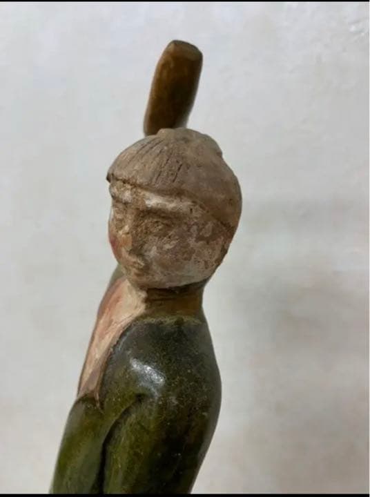中国漢緑釉人形陶器　骨董　発掘品　古美術コレクション唐物　アンティーク江戸青磁