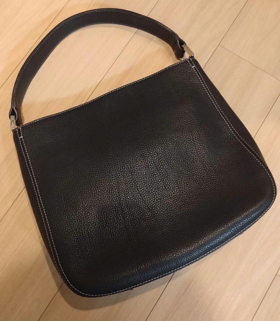 美品 土屋鞄製造所 ワンハンドル ショルダーバッグ ブラック