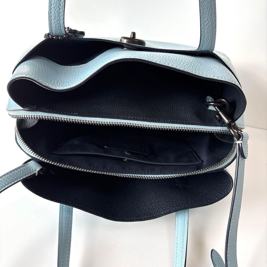 ★美品】 COACH ローラ 2way ハンド ショルダーバッグ ターンロック