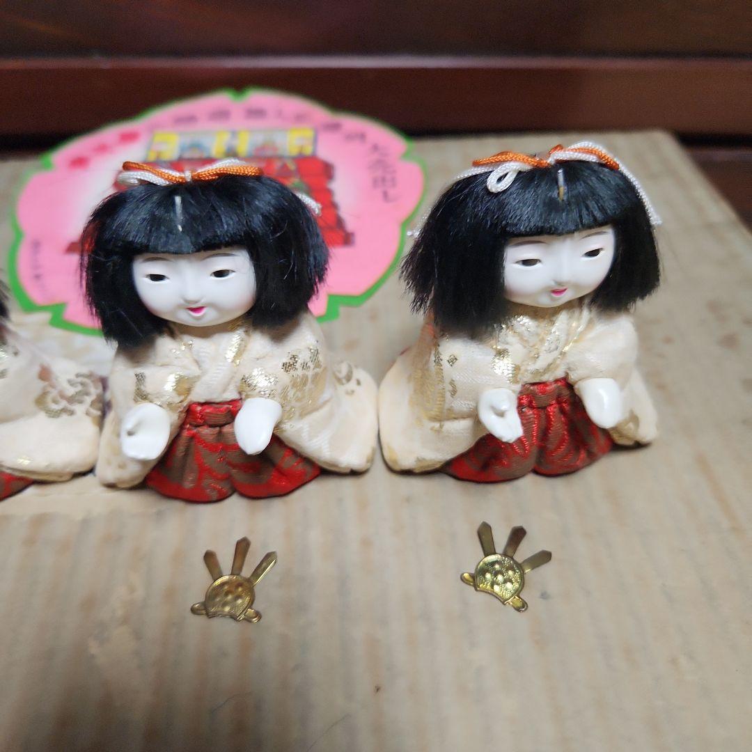 古い木目込　雛人形　峯清作