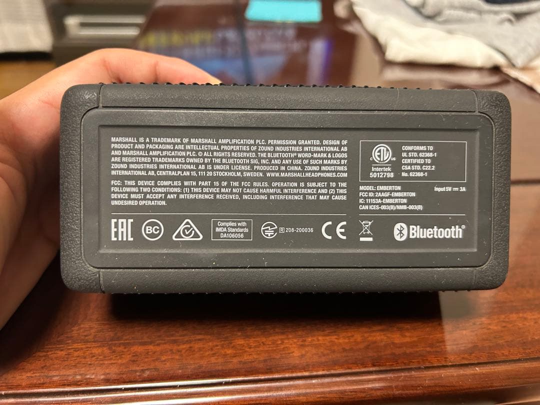 Marshall EMBERTON ワイヤレススピーカー ブラック
