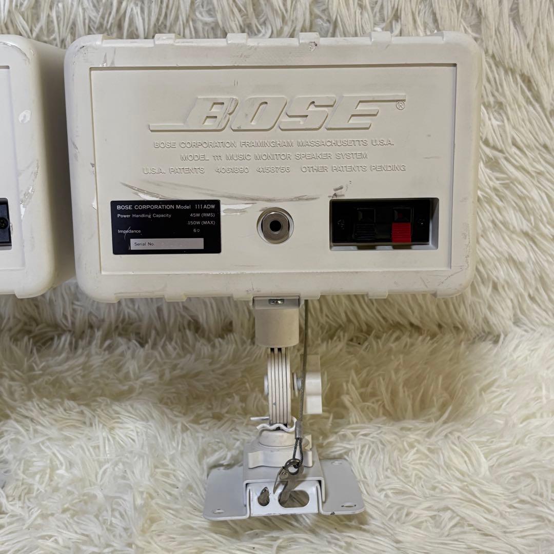 BOSE ボーズ 111ADW ペアスピーカー 白 純正吊り金具付 音出し確認済