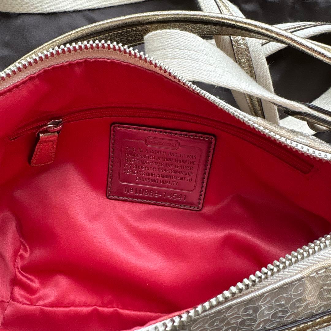 COACH コーチ スパンコール ポピー ハンドバッグ 2way