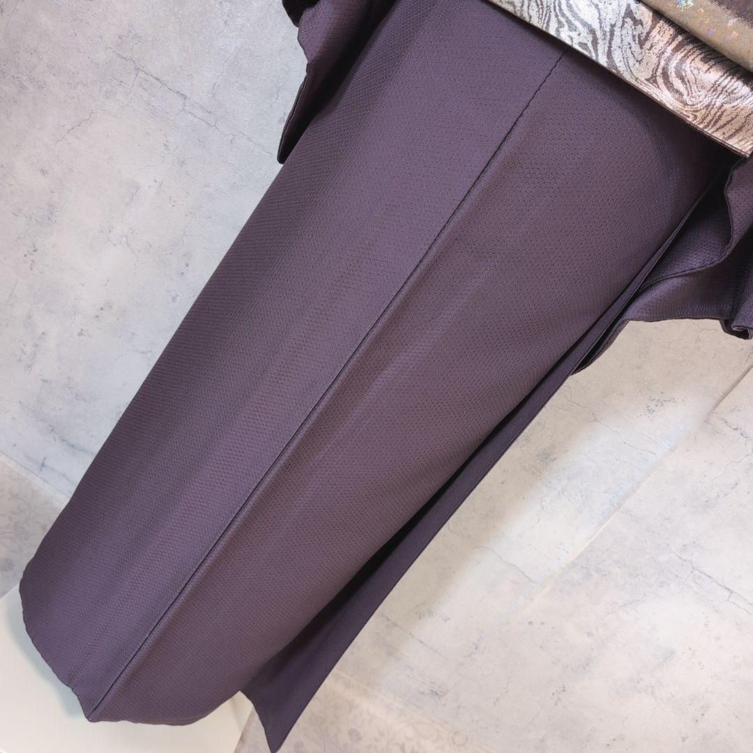 色無地　着物　フルセット　正絹　紫　トールサイズ　D2