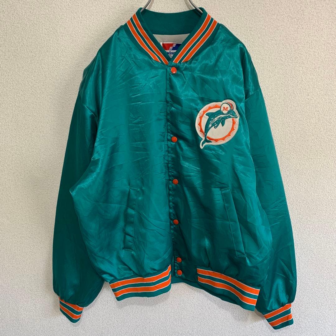 NFL マイアミドルフィンズ　ナイロン　スタジャン USA製