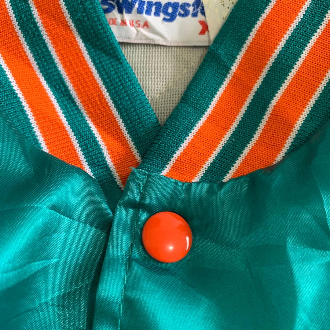 NFL マイアミドルフィンズ　ナイロン　スタジャン USA製