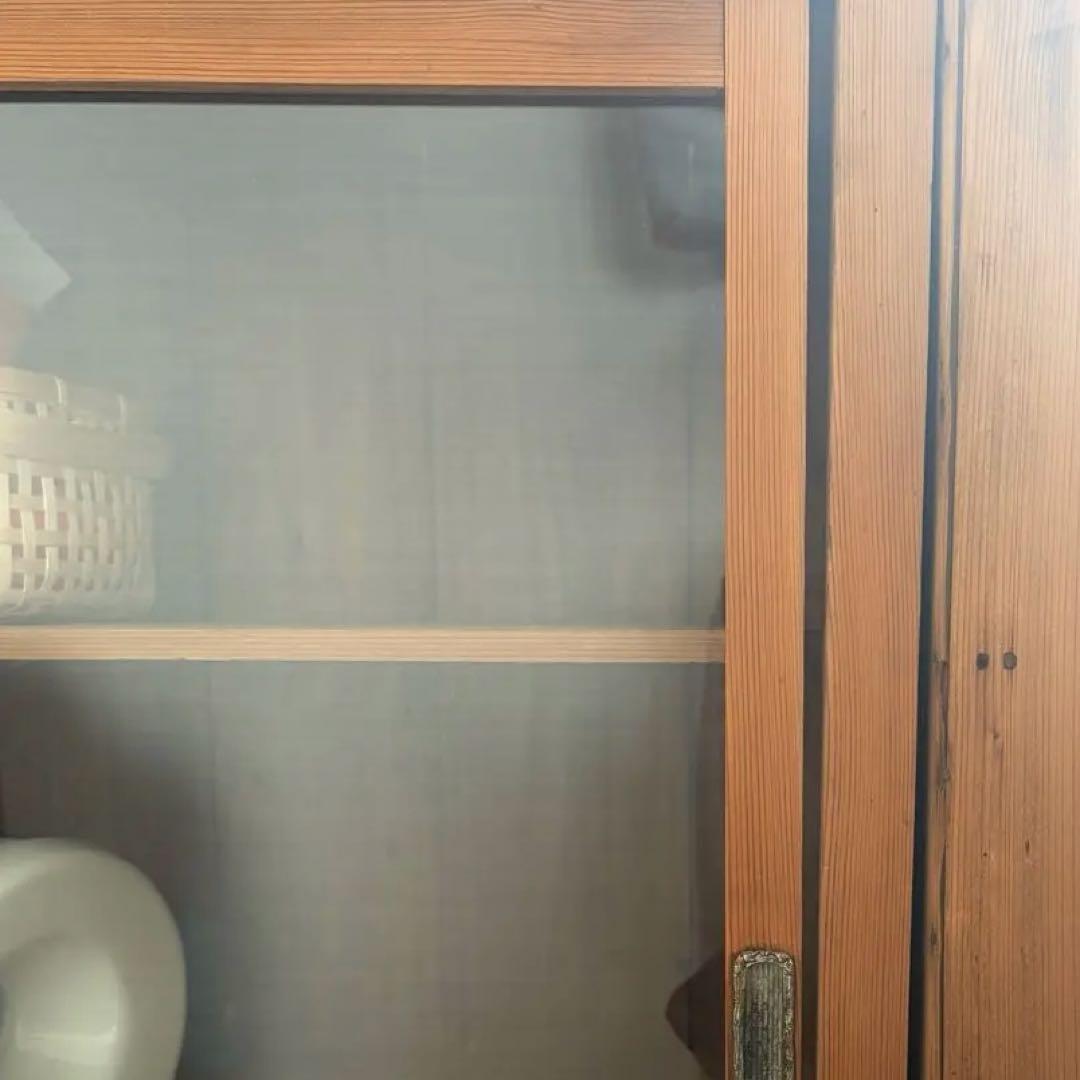 古家具 / アンティークガラス戸棚 / 無垢材②