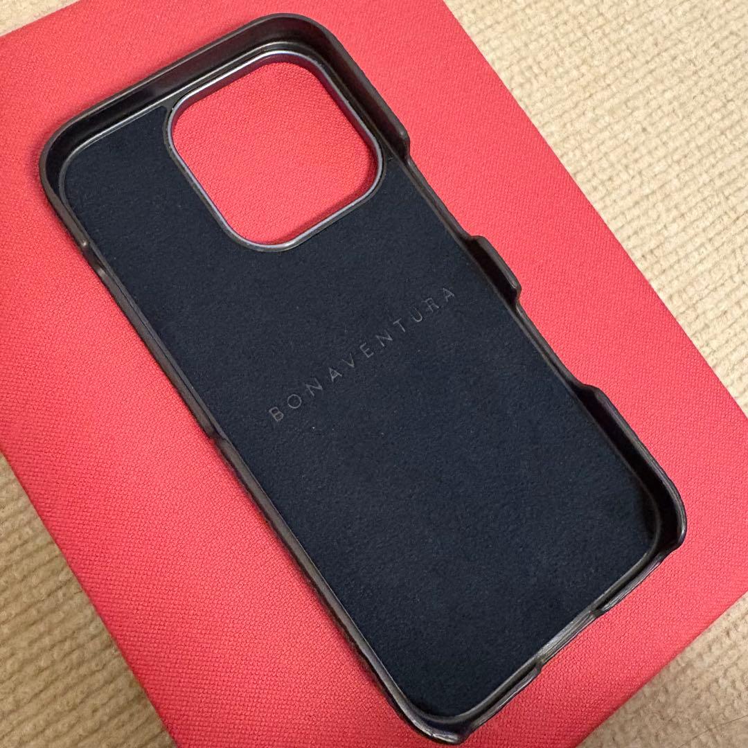 iPhone16pro BONAVENTURA レザーケース チャコールグレー