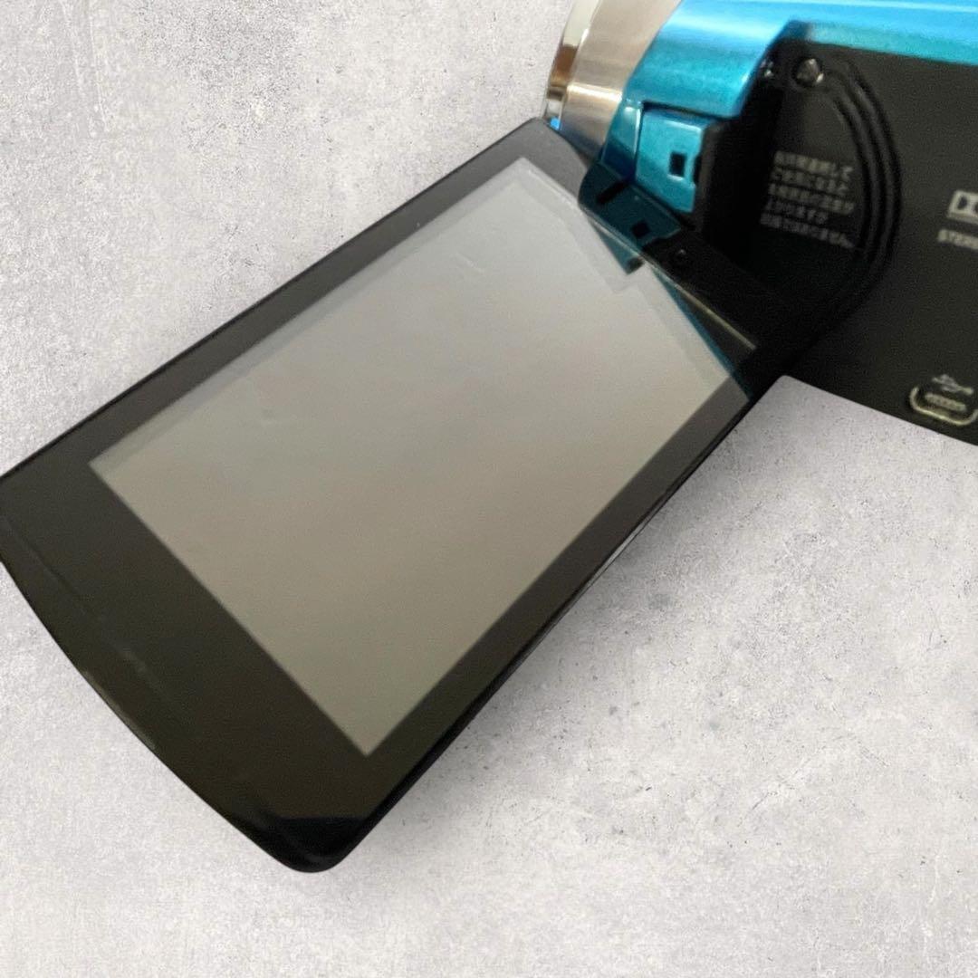 【美品】JVC　ハンディビデオカメラ【GZ-E600-Z】ブルー