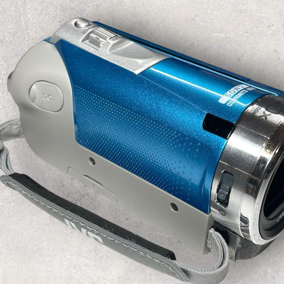 【美品】JVC　ハンディビデオカメラ【GZ-E600-Z】ブルー