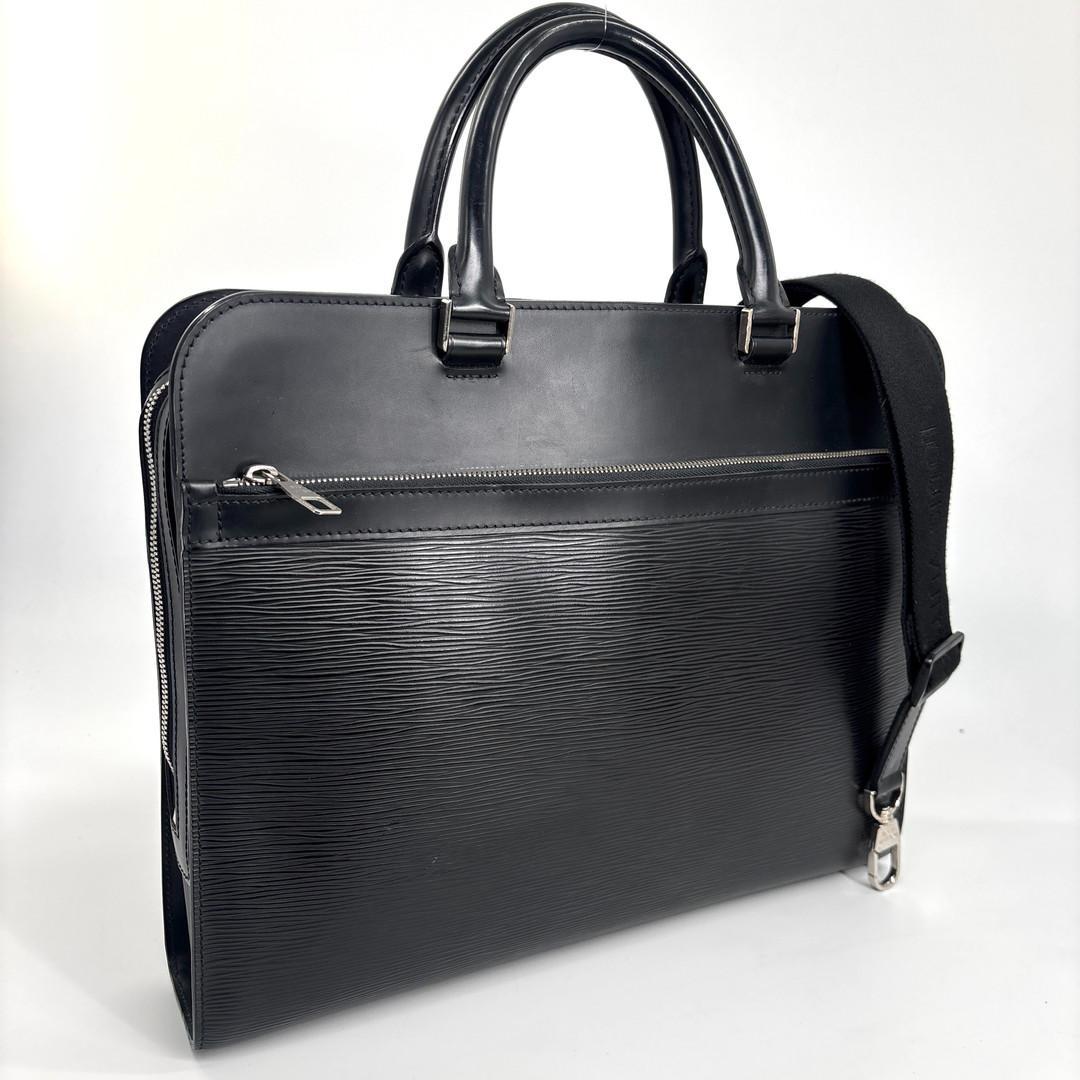新品同様 ルイヴィトン エピ バサーノMM ブラック ビジネスバッグ メンズ