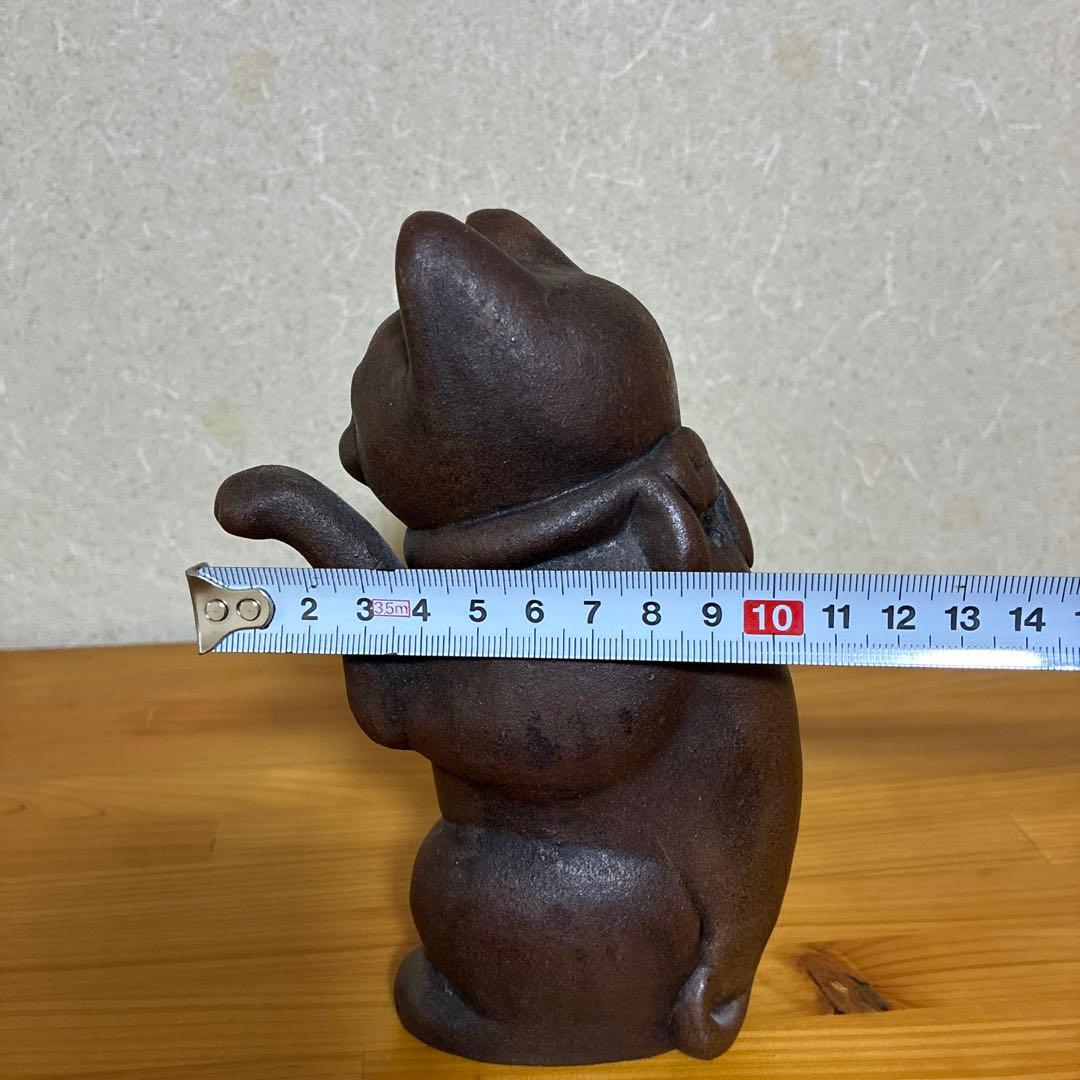 備前焼　ねこ（招き猫）　古美術