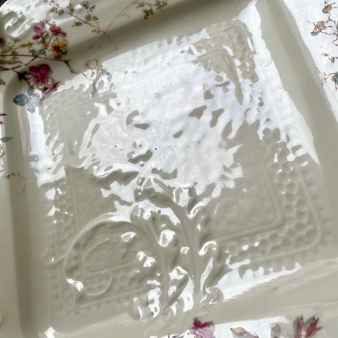 D*＊様 【希少レア美品】マジョレルナンシー×リュネヴィル隅切り角皿　フランスア