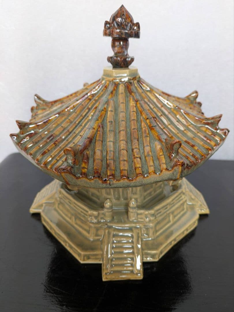 夢殿 赤膚焼 インテリア 置物 アンティーク 旧家収蔵 縁起物