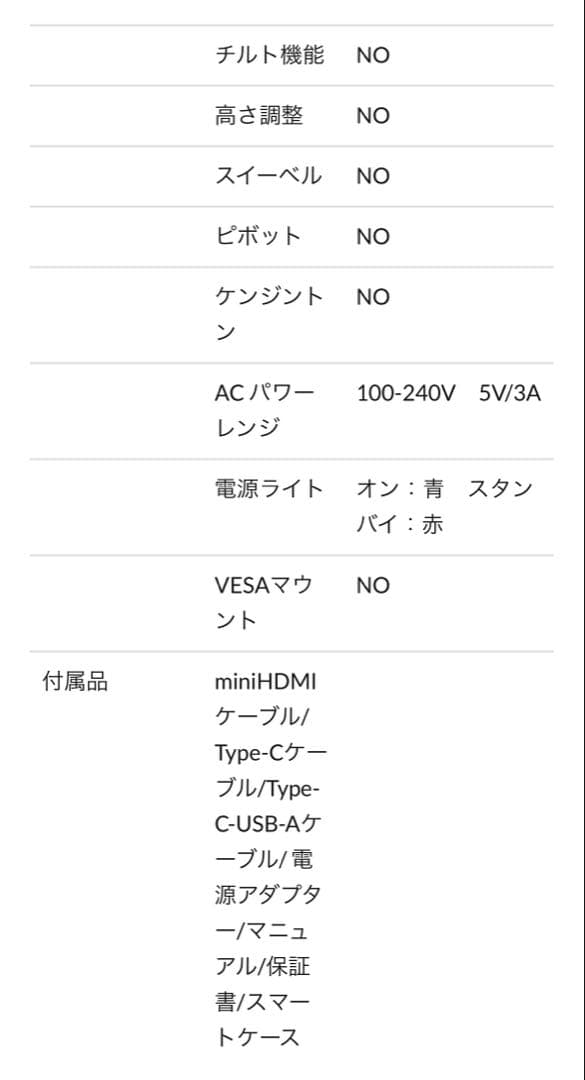 【動作確認済】JAPANNEXT モバイルモニター 15.6