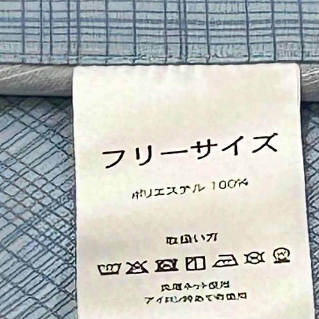 浴衣　夏　単着物　ブルーグレー　吸湿速乾　献上柄　半幅帯　2点セット　0724④