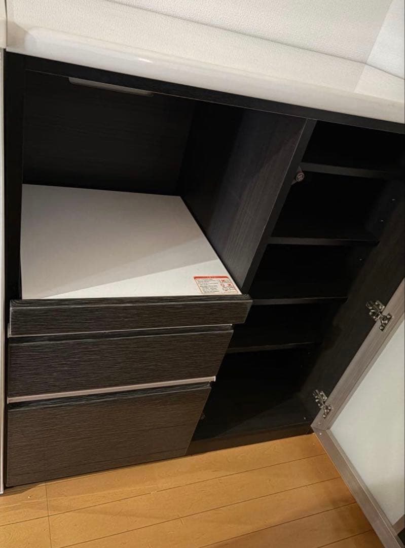 ニトリ　キッチンボード　食器棚　レンジ台　Ｎポスティア 90BK