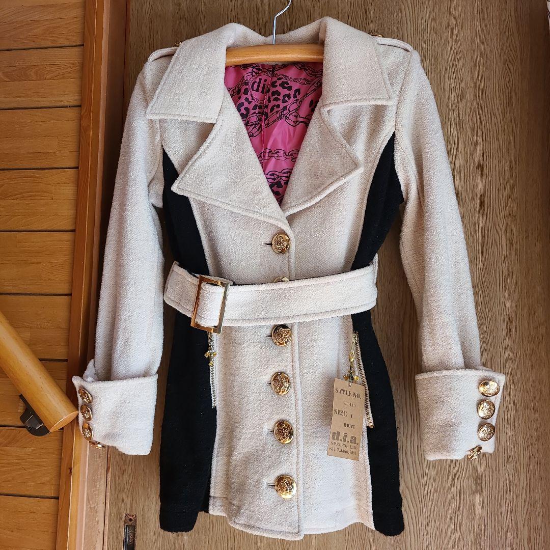 d.i.aダイア ダイヤウールコート アウター キラキラ 平成ギャルy2k109