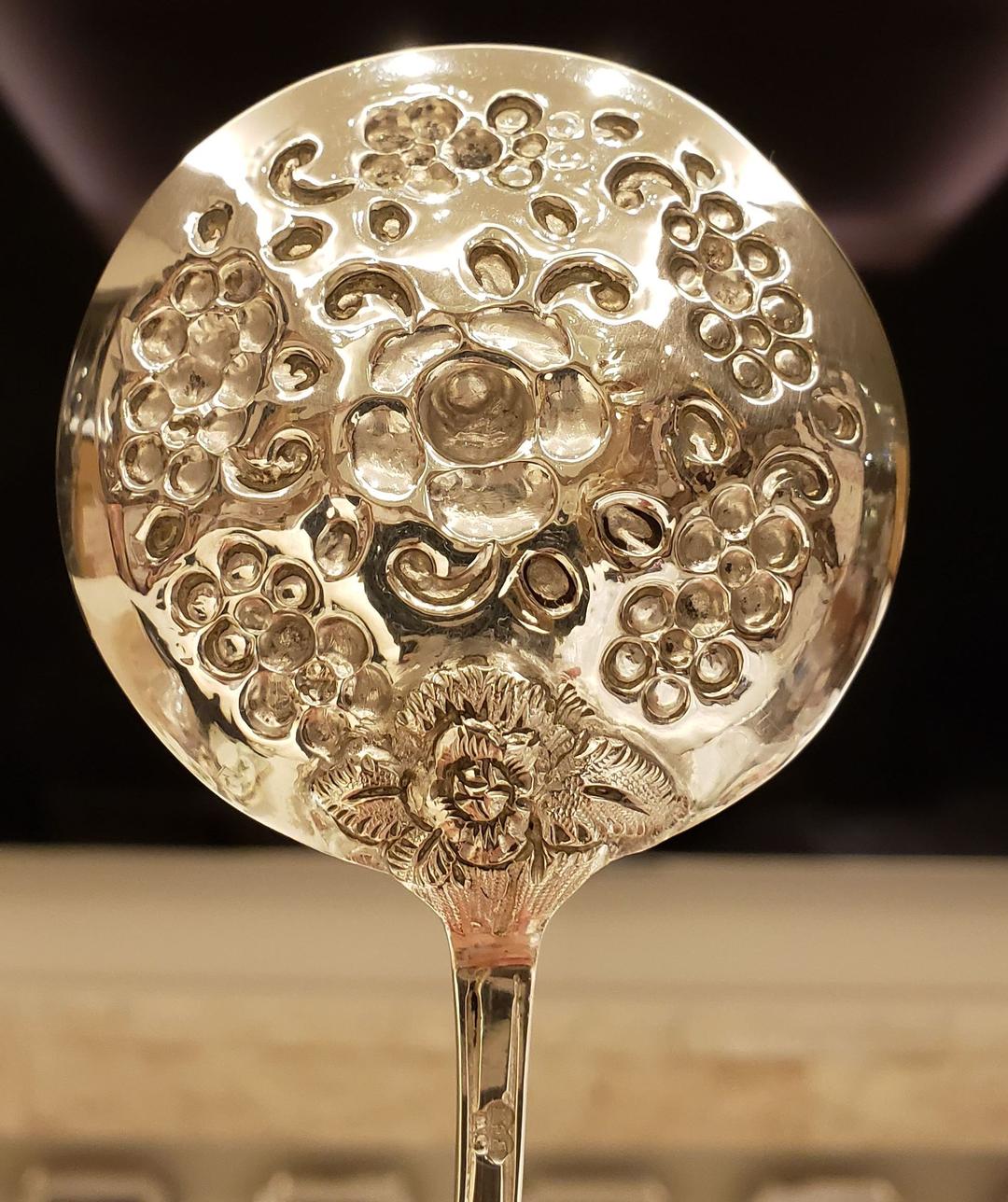 純銀 スターリング シルバー ベリースプーン サービングスプーン アンティーク