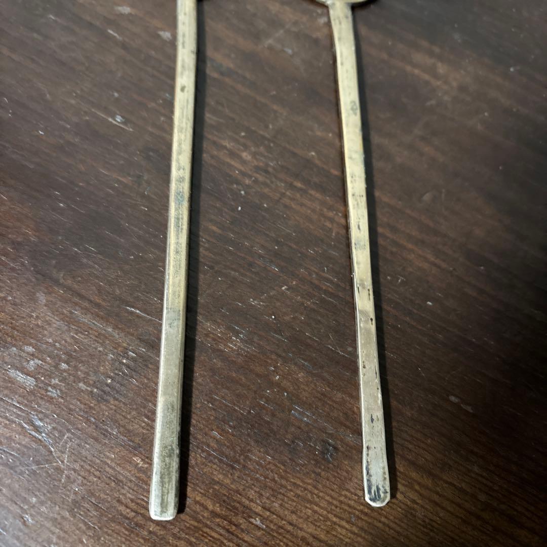 李朝スッカラ6点　(ar126)韓国スプーン.アンティーク.古道具.コウケンテツ