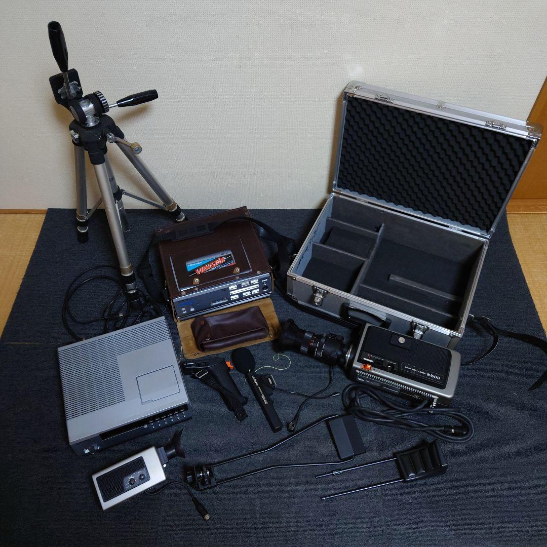 TOSHIBA 東芝 ビデオカメラ・マイク・三脚セット