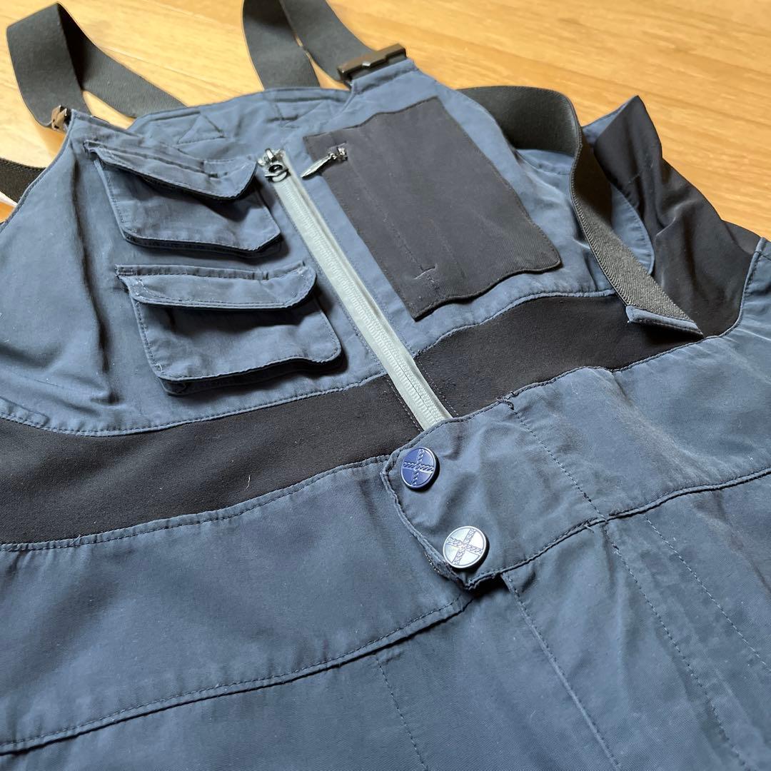 パーマネントユニオン　ビブパンツ　ネイビーオーバーオール スノーボードウェア